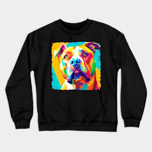 American Staffordshire Terrier Pop Art - Dog Lover Gifts Crewneck Sweatshirt